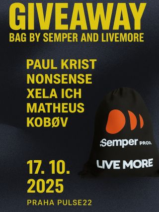 🎒 GIVEAWAY – BAG BY SEMPER & LIVEMORE Jo, čteš správně — rozdáváme batohy přímo na parketu 🖤 Žádná soutěž, žádné losování....